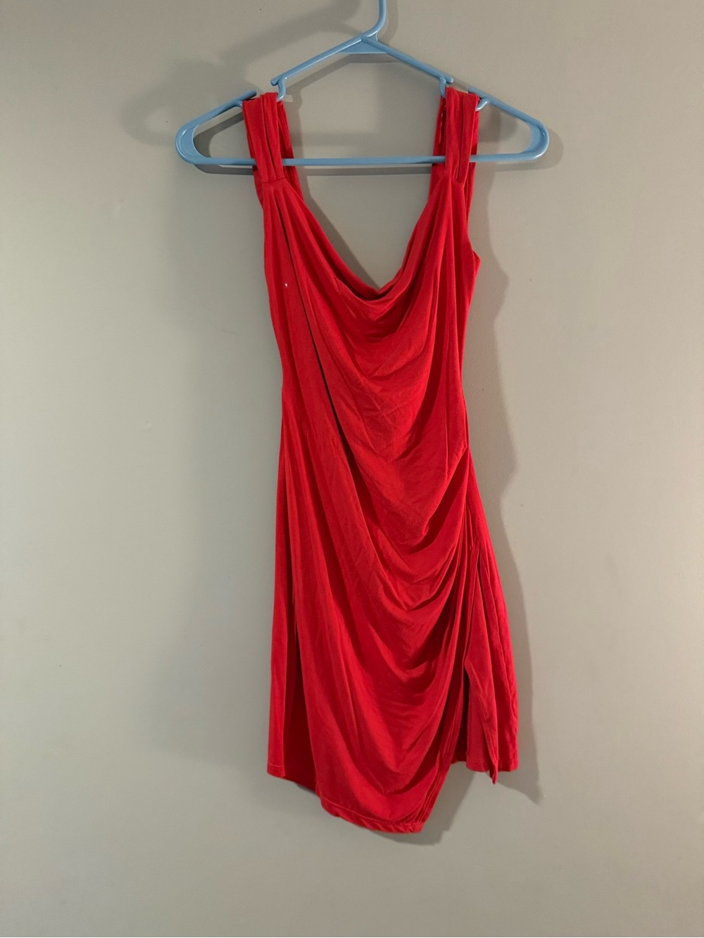 HALARA Red Draped Mini Dress